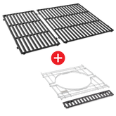 WEBER CRAFTED Porcelain-Enameled Cast-Iron Cooking Grates & Frame Kit - GENESIS 300 series