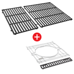 WEBER CRAFTED Porcelain-Enameled Cast-Iron Cooking Grates & Frame Kit - GENESIS 300 series