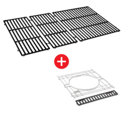 WEBER CRAFTED Porcelain-Enameled Cast-Iron Cooking Grates & Frame Kit - GENESIS 400 series